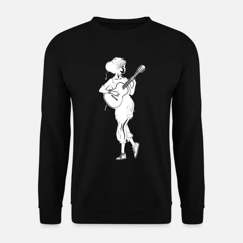 Gitarrenmädchen - Unisex Pullover - Schwarz