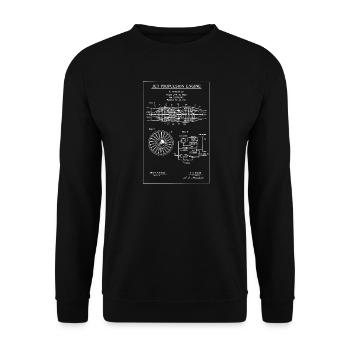 Plan directeur du moteur de propulsion à réaction - Sweat-shirt Unisexe - noir - Devant - Alina (178cm) & Michal (187cm)