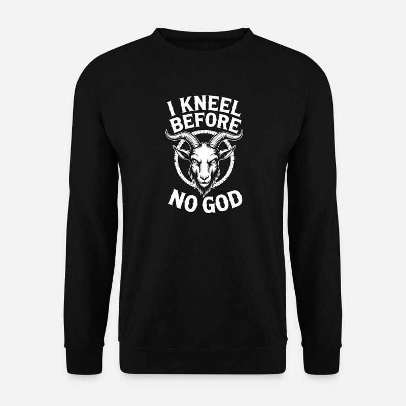 No God Goat Emblem - Unisex Sweatshirt - black
