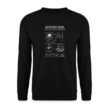 Plan de brevet pour ballon de football - Sweat-shirt Unisexe - noir - Devant - Alina (178cm) & Michal (187cm)