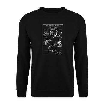 Plan d’Aménagement Pilates - Sweat-shirt Unisexe - noir - Devant - Alina (178cm) & Michal (187cm)