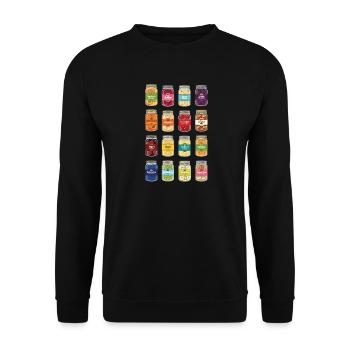 Fruit in a jar - Unisex Sweatshirt - black - Front - Alina (178cm) & Michal (187cm)
