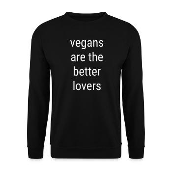 Les végans sont les meilleurs amoureux en disant - Sweat-shirt Unisexe - noir - Devant - Alina (178cm) & Michal (187cm)