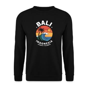 Coordonnées Bali Indonésie - Sweat-shirt Unisexe - noir - Devant - Alina (178cm) & Michal (187cm)