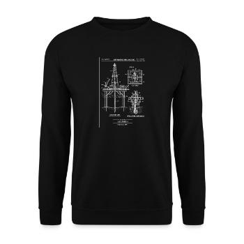 Plan directeur de la plateforme de forage offshore - Sweat-shirt Unisexe - noir - Devant - Alina (178cm) & Michal (187cm)