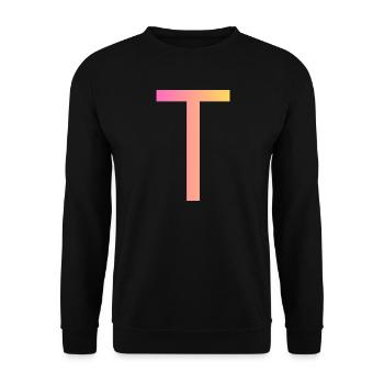 t - Unisex Sweatshirt - black - Front - Alina (178cm) & Michal (187cm)