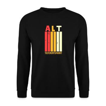 Chor - Alt Stimme Tiefenentspannt für Chorsängerin - Unisex Pullover - Schwarz - Vorne - Alina (178cm) & Michal (187cm)