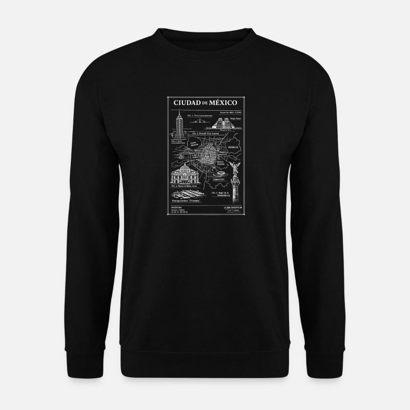 Mexico City Skyline Map - Unisex Sweatshirt - black