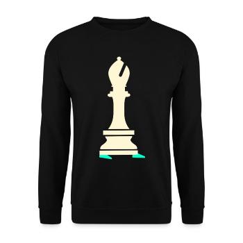 Courses de course sportives d’échecs - Sweat-shirt Unisexe - noir - Devant - Alina (178cm) & Michal (187cm)