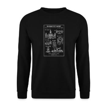 Plan directeur de la ligne de cite de Glasgow - Sweat-shirt Unisexe - noir - Devant - Alina (178cm) & Michal (187cm)