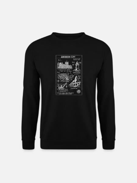 Aberdeen City Skyline Blueprint - Unisex Sweatshirt - black