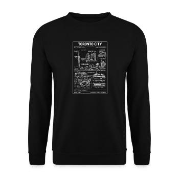 Plan directeur de la ligne de cite de Toronto - Sweat-shirt Unisexe - noir - Devant - Alina (178cm) & Michal (187cm)