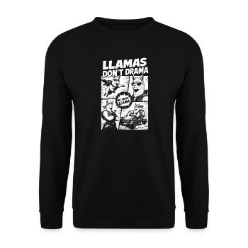 Lama Fashion Action Comic - Sweat-shirt Unisexe - noir - Devant - Alina (178cm) & Michal (187cm)