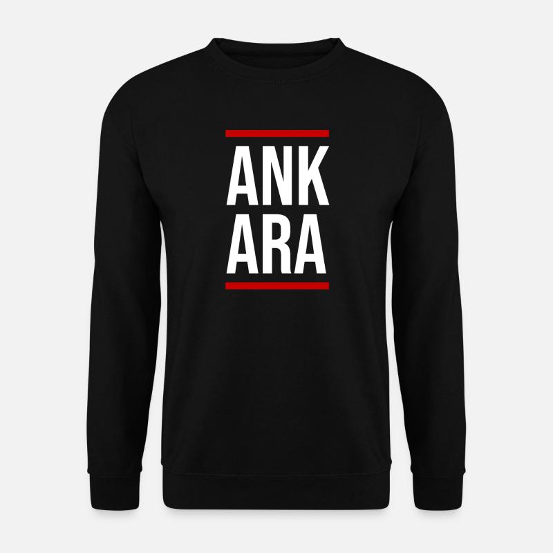 Ankara Fettblocktypografie - Unisex Pullover - Schwarz