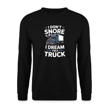 Truck Driver Trucker Diesel Long Haul Truck - Unisex Sweatshirt - black - Front - Alina (178cm) & Michal (187cm)