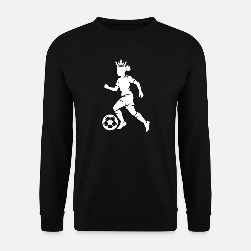 Fussballerin Fussball Silhouette - Unisex Pullover - Schwarz
