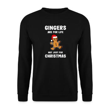 Gingers for Life Christmas Gingerbread - Unisex Sweatshirt - black - Front - Alina (178cm) & Michal (187cm)