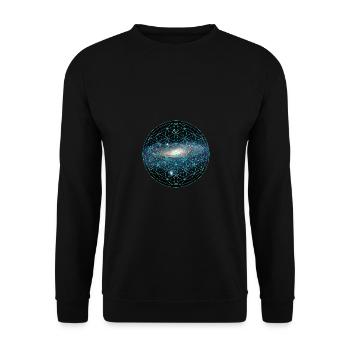 Flower of Life - Unisex Sweatshirt - black - Front - Alina (178cm) & Michal (187cm)