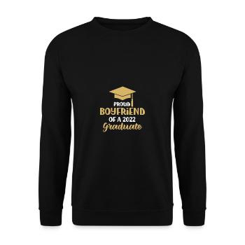 Freund Senior 2022 Stolze Mutter einer Klasse von - Unisex Pullover - Schwarz - Vorne - Alina (178cm) & Michal (187cm)