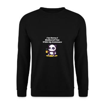 I'm sorry I sent you introverted sarkas - Unisex Sweatshirt - black - Front - Alina (178cm) & Michal (187cm)