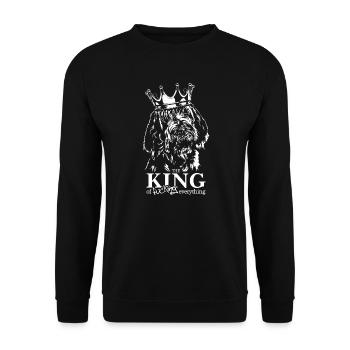 Spinone Italiano King Dog Saying Dogs Wilsigns - Unisex Sweatshirt - black - Front - Alina (178cm) & Michal (187cm)
