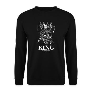 SCHNAUZER Roi de tout Chiens Chiens Wilsigns - Sweat-shirt Unisexe - noir - Devant - Alina (178cm) & Michal (187cm)