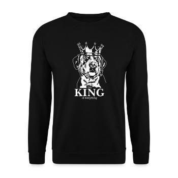 Great Swiss Mountain Dog King of everything - Unisex Sweatshirt - black - Front - Alina (178cm) & Michal (187cm)