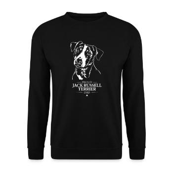 Jack Russell Terrier Dad Hunde Hund Wilsigns - Unisex Pullover - Schwarz - Vorne - Alina (178cm) & Michal (187cm)