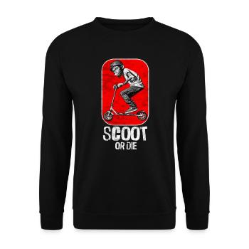 Stunt Scooter Monkey Does Tricks - Unisex Sweatshirt - black - Front - Alina (178cm) & Michal (187cm)