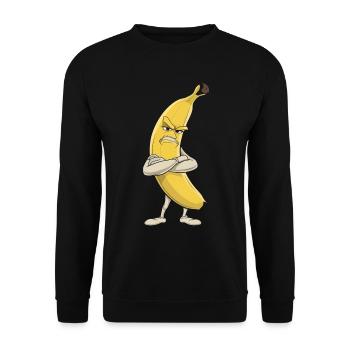 Banane - Unisex Pullover - Schwarz - Vorne - Alina (178cm) & Michal (187cm)