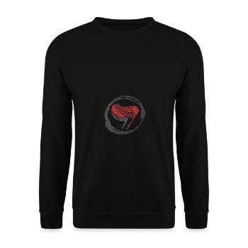 FASCISM ANTIFA FLAGS - Sweat-shirt Unisexe - noir - Devant - Alina (178cm) & Michal (187cm)