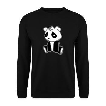 little panda bear - Unisex Sweatshirt - black - Front - Alina (178cm) & Michal (187cm)