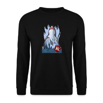 Requin - Sweat-shirt Unisexe - noir - Devant - Alina (178cm) & Michal (187cm)