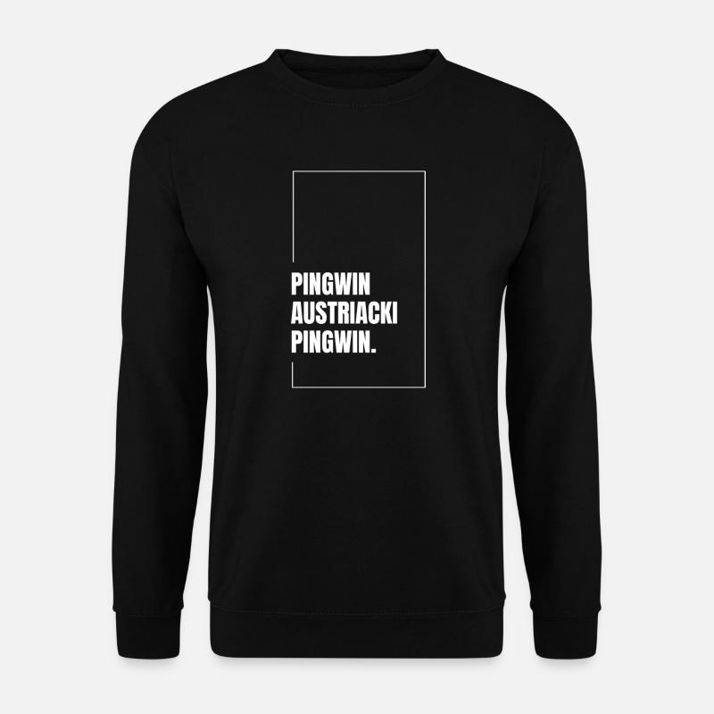 Pingwin Austriacki Pingwin – Lustiges Meme Shirt - Unisex Pullover - Schwarz