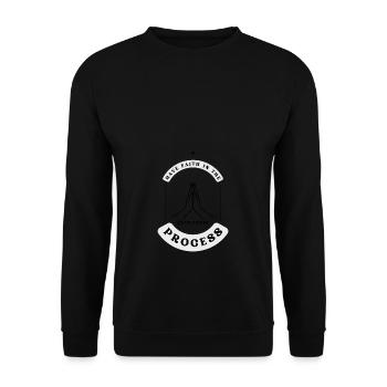 Active Prayer Praying Christianity Gift - Unisex Sweatshirt - black - Front - Alina (178cm) & Michal (187cm)