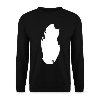 Drapeau de la carte du Qatar - Sweat-shirt Unisexe - noir - Devant - Alina (178cm) & Michal (187cm)