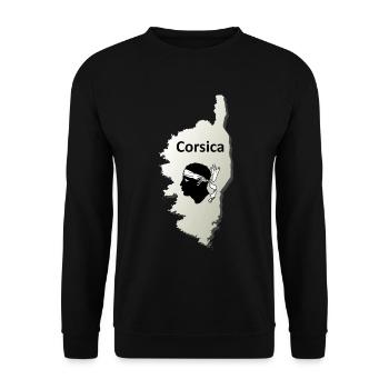 Corsica Insel in Frankreich Korsika - Unisex Pullover - Schwarz - Vorne - Alina (178cm) & Michal (187cm)