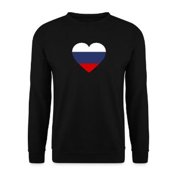 Drapeau du coeur de la Russie - Sweat-shirt Unisexe - noir - Devant - Alina (178cm) & Michal (187cm)
