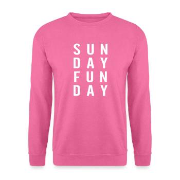 Sunday Funday: Umarmen Sie die Wochenend-Vibes - Unisex Pullover - Pink - Vorne