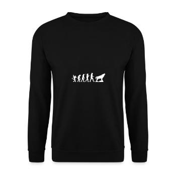 Wolf Howling Evolution - Unisex Sweatshirt - black - Front - Alina (178cm) & Michal (187cm)