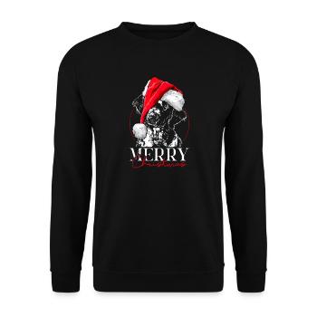 GROSSER MÜNSTERLÄNDER Joyeux Noël Wilsigns - Sweat-shirt Unisexe - noir - Devant - Alina (178cm) & Michal (187cm)
