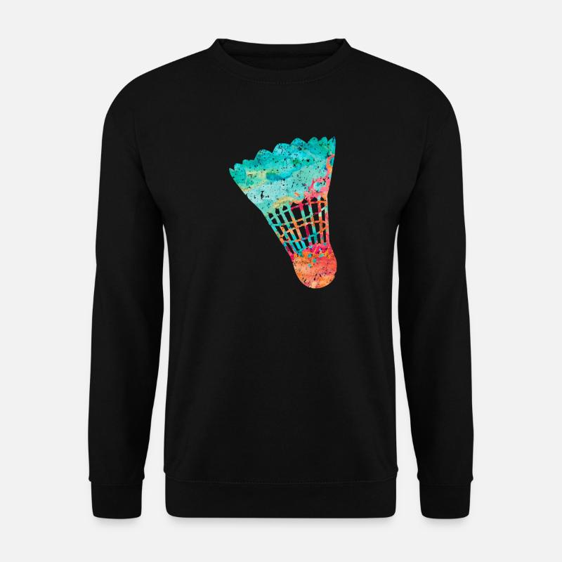 Badminton PopArt - Unisex Pullover - Schwarz