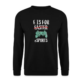 E signifie eSports - Joyeuses Pâques - Sweat-shirt Unisexe - noir - Devant - Alina (178cm) & Michal (187cm)