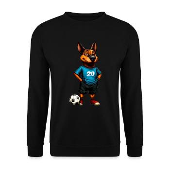 Fussball Hunde - Unisex Pullover - Schwarz - Vorne - Alina (178cm) & Michal (187cm)