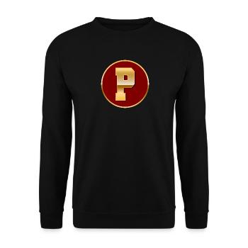 Letter P - Unisex Sweatshirt - black - Front - Alina (178cm) & Michal (187cm)