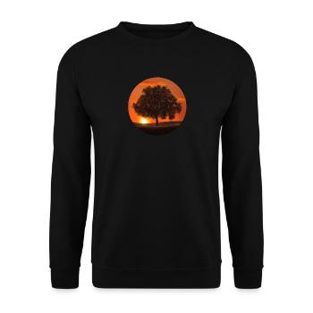 Baum - Unisex Pullover - Schwarz - Vorne - Alina (178cm) & Michal (187cm)