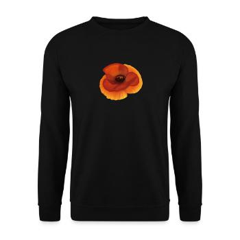 Mohn - Unisex Pullover - Schwarz - Vorne - Alina (178cm) & Michal (187cm)