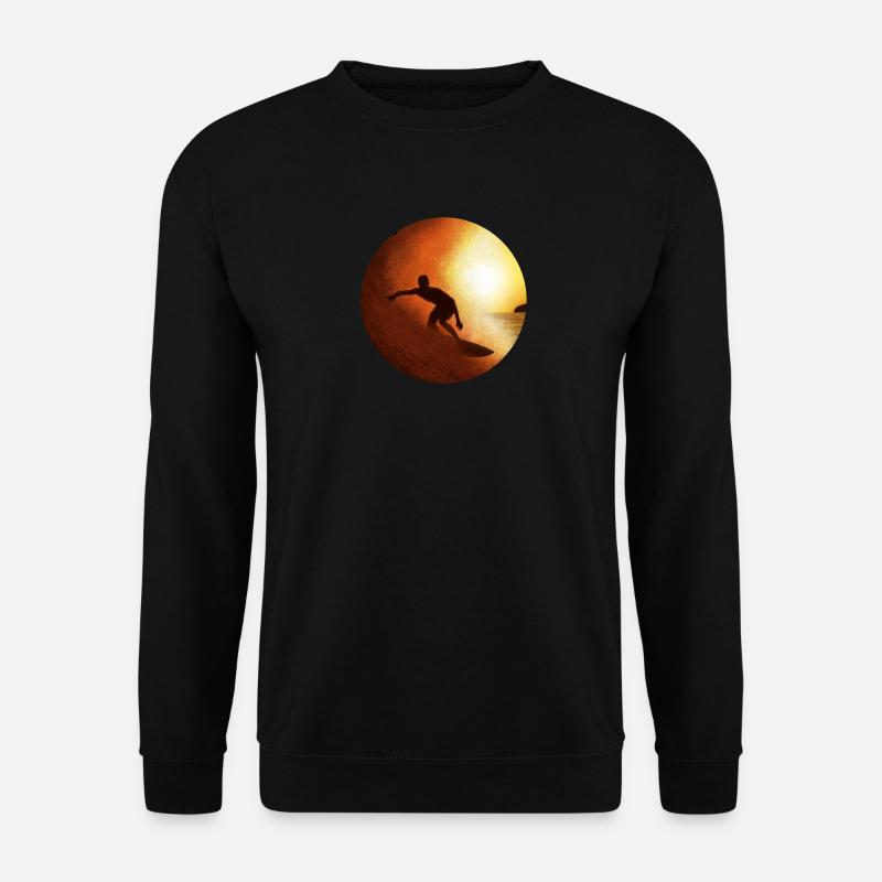 Surf sur les vagues - Sweat-shirt Unisexe - noir