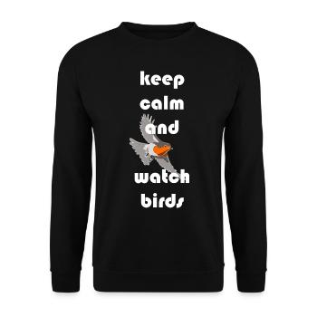 Bird Watching Birds Watching Birding Bird - Unisex Sweatshirt - black - Front - Alina (178cm) & Michal (187cm)