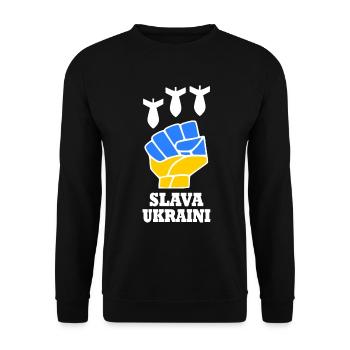 Slava ukraini - Unisex Sweatshirt - black - Front - Alina (178cm) & Michal (187cm)